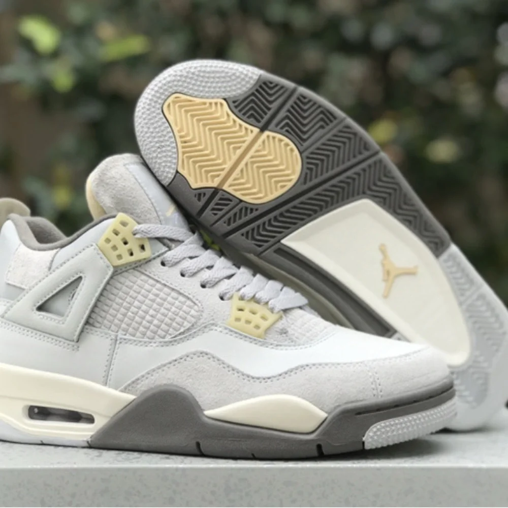 Jordan 4 Photonz Gray and Cream Sneakers Brand (worn slightly) - Picture 6 of 9